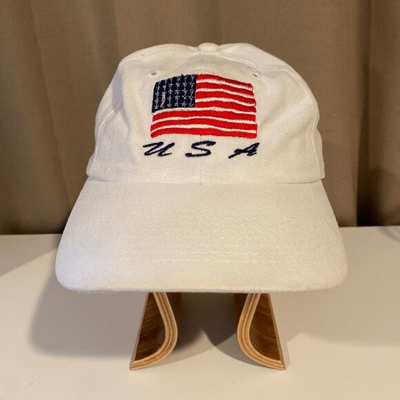 Vintage USA Flag Hat - Embroidered‎ American Flag Baseball Cap Adjustable - Picture 2 of 7